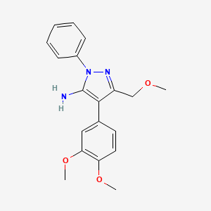 4-(3,4-dimethoxyphenyl)-3-(methoxymethyl)-1-phenyl-1H-pyrazol-5-amine