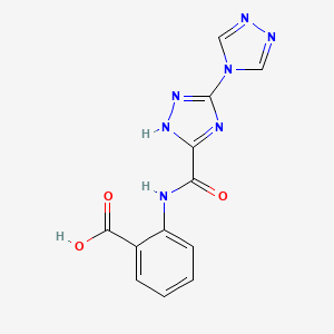 molecular formula C12H9N7O3 B11480075 2-[(2H-3,4'-bi-1,2,4-triazol-5-ylcarbonyl)amino]benzoic acid 