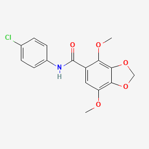 N-(4-chlorophenyl)-4,7-dimethoxy-1,3-benzodioxole-5-carboxamide