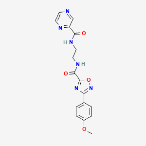 N-[2-({[3-(4-methoxyphenyl)-1,2,4-oxadiazol-5-yl]carbonyl}amino)ethyl]pyrazine-2-carboxamide