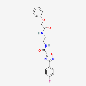 3-(4-fluorophenyl)-N-{2-[(phenoxyacetyl)amino]ethyl}-1,2,4-oxadiazole-5-carboxamide