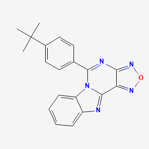 molecular formula C20H17N5O B11480134 8-(4-tert-butylphenyl)-4-oxa-3,5,7,9,16-pentazatetracyclo[7.7.0.02,6.010,15]hexadeca-1(16),2,5,7,10,12,14-heptaene 