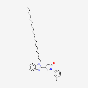 1-(3-methylphenyl)-4-(1-octadecyl-1H-benzimidazol-2-yl)pyrrolidin-2-one