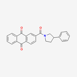 2-[(3-Phenylpyrrolidin-1-yl)carbonyl]anthracene-9,10-dione