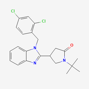 1-tert-butyl-4-[1-(2,4-dichlorobenzyl)-1H-benzimidazol-2-yl]pyrrolidin-2-one