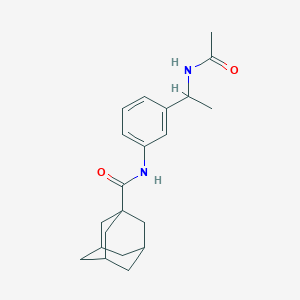 molecular formula C21H28N2O2 B11480191 N-{3-[1-(acetylamino)ethyl]phenyl}tricyclo[3.3.1.1~3,7~]decane-1-carboxamide 