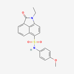 molecular formula C20H18N2O4S B11480204 1-ethyl-N-(4-methoxyphenyl)-2-oxo-1,2-dihydrobenzo[cd]indole-6-sulfonamide 