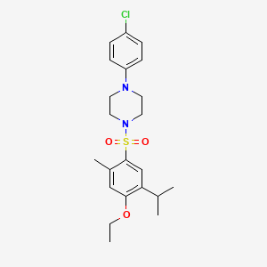 1-(4-Chlorophenyl)-4-[(4-ethoxy-5-isopropyl-2-methylphenyl)sulfonyl]piperazine