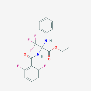 ethyl N-[(2,6-difluorophenyl)carbonyl]-3,3,3-trifluoro-2-[(4-methylphenyl)amino]alaninate