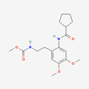 Methyl (2-{2-[(cyclopentylcarbonyl)amino]-4,5-dimethoxyphenyl}ethyl)carbamate