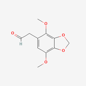 molecular formula C11H12O5 B11480270 (4,7-Dimethoxy-1,3-benzodioxol-5-yl)acetaldehyde 