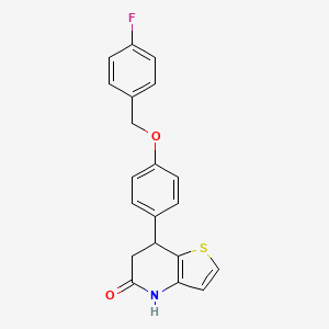 7-{4-[(4-fluorobenzyl)oxy]phenyl}-6,7-dihydrothieno[3,2-b]pyridin-5(4H)-one