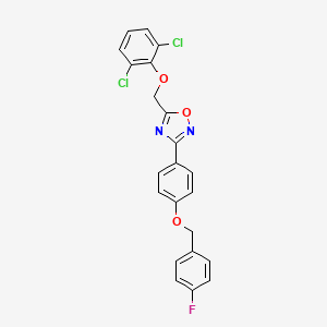 5-[(2,6-Dichlorophenoxy)methyl]-3-{4-[(4-fluorobenzyl)oxy]phenyl}-1,2,4-oxadiazole