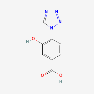 molecular formula C8H6N4O3 B11480312 3-hydroxy-4-(1H-tetrazol-1-yl)benzoic acid 