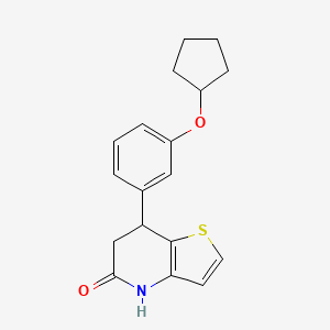 molecular formula C18H19NO2S B11480384 7-[3-(cyclopentyloxy)phenyl]-6,7-dihydrothieno[3,2-b]pyridin-5(4H)-one 