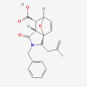 (3aS,6R,7S,7aR)-2-benzyl-3-(2-methylprop-2-en-1-yl)-1-oxo-1,2,3,6,7,7a-hexahydro-3a,6-epoxyisoindole-7-carboxylic acid