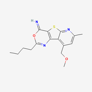 4-butyl-13-(methoxymethyl)-11-methyl-5-oxa-8-thia-3,10-diazatricyclo[7.4.0.02,7]trideca-1(13),2(7),3,9,11-pentaen-6-imine