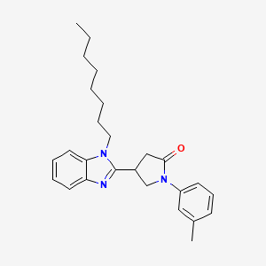 1-(3-methylphenyl)-4-(1-octyl-1H-benzimidazol-2-yl)pyrrolidin-2-one