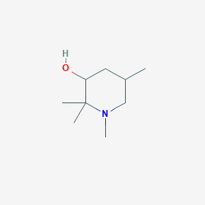 molecular formula C9H19NO B11480521 1,2,2,5-Tetramethylpiperidin-3-ol 