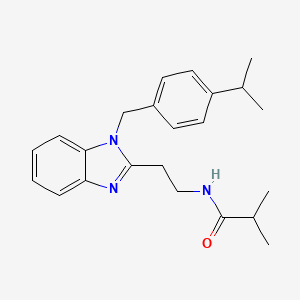 2-methyl-N-(2-{1-[4-(propan-2-yl)benzyl]-1H-benzimidazol-2-yl}ethyl)propanamide