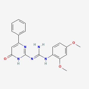 1-(2,4-Dimethoxyphenyl)-3-(6-oxo-4-phenyl-1,6-dihydropyrimidin-2-yl)guanidine