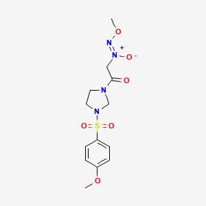 2-[(Z)-methoxy-NNO-azoxy]-1-{3-[(4-methoxyphenyl)sulfonyl]imidazolidin-1-yl}ethanone