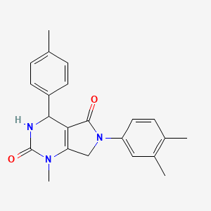 6-(3,4-dimethylphenyl)-1-methyl-4-(4-methylphenyl)-3,4,6,7-tetrahydro-1H-pyrrolo[3,4-d]pyrimidine-2,5-dione