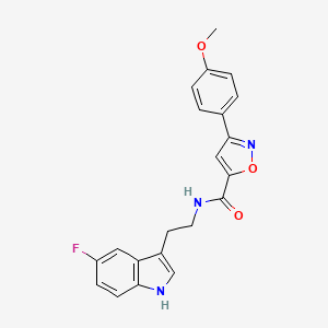 molecular formula C21H18FN3O3 B11480617 N-[2-(5-fluoro-1H-indol-3-yl)ethyl]-3-(4-methoxyphenyl)-1,2-oxazole-5-carboxamide 