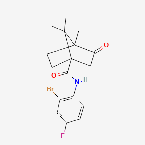 N-(2-bromo-4-fluorophenyl)-4,7,7-trimethyl-3-oxobicyclo[2.2.1]heptane-1-carboxamide