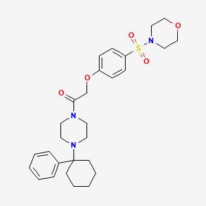 molecular formula C28H37N3O5S B11480654 2-[4-(Morpholin-4-ylsulfonyl)phenoxy]-1-[4-(1-phenylcyclohexyl)piperazin-1-yl]ethanone CAS No. 924834-97-9