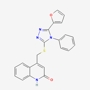 4-[(5-(2-Furyl)-4-phenyl-1,2,4-triazol-3-ylthio)methyl]hydroquinolin-2-one