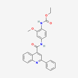 Ethyl (2-methoxy-4-{[(2-phenylquinolin-4-yl)carbonyl]amino}phenyl)carbamate