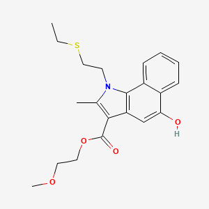 2-methoxyethyl 1-[2-(ethylsulfanyl)ethyl]-5-hydroxy-2-methyl-1H-benzo[g]indole-3-carboxylate