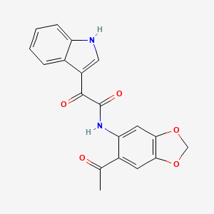 N-(6-acetyl-1,3-benzodioxol-5-yl)-2-(1H-indol-3-yl)-2-oxoacetamide