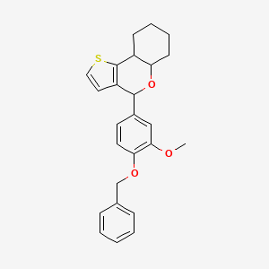 4-[4-(benzyloxy)-3-methoxyphenyl]-5a,6,7,8,9,9a-hexahydro-4H-thieno[3,2-c]chromene