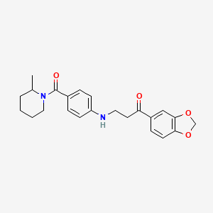 1-(1,3-Benzodioxol-5-yl)-3-({4-[(2-methylpiperidin-1-yl)carbonyl]phenyl}amino)propan-1-one