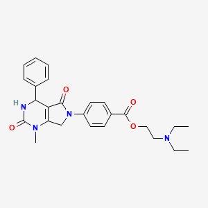 molecular formula C26H30N4O4 B11480765 2-(diethylamino)ethyl 4-(1-methyl-2,5-dioxo-4-phenyl-1,2,3,4,5,7-hexahydro-6H-pyrrolo[3,4-d]pyrimidin-6-yl)benzoate 