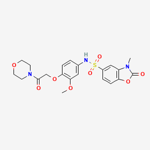 N-{3-methoxy-4-[2-(morpholin-4-yl)-2-oxoethoxy]phenyl}-3-methyl-2-oxo-2,3-dihydro-1,3-benzoxazole-5-sulfonamide