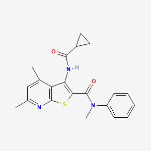 3-[(cyclopropylcarbonyl)amino]-N,4,6-trimethyl-N-phenylthieno[2,3-b]pyridine-2-carboxamide