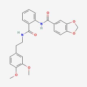 N-(2-{[2-(3,4-dimethoxyphenyl)ethyl]carbamoyl}phenyl)-1,3-benzodioxole-5-carboxamide