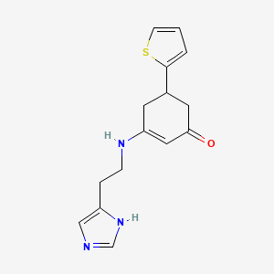 3-{[2-(1H-imidazol-4-yl)ethyl]amino}-5-(thiophen-2-yl)cyclohex-2-en-1-one