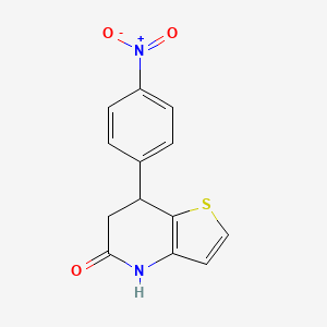 molecular formula C13H10N2O3S B11480813 7-(4-nitrophenyl)-6,7-dihydrothieno[3,2-b]pyridin-5(4H)-one 