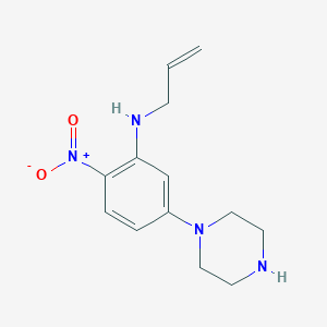 2-nitro-5-(piperazin-1-yl)-N-(prop-2-en-1-yl)aniline