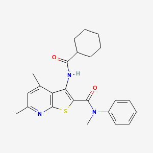 3-[(cyclohexylcarbonyl)amino]-N,4,6-trimethyl-N-phenylthieno[2,3-b]pyridine-2-carboxamide