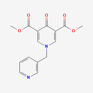 molecular formula C15H14N2O5 B11480823 Dimethyl 4-oxo-1-(pyridin-3-ylmethyl)-1,4-dihydropyridine-3,5-dicarboxylate 