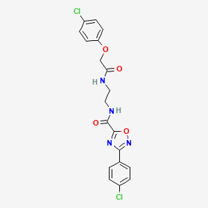 N-(2-{[(4-chlorophenoxy)acetyl]amino}ethyl)-3-(4-chlorophenyl)-1,2,4-oxadiazole-5-carboxamide