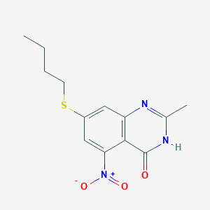 molecular formula C13H15N3O3S B11480848 7-(butylsulfanyl)-2-methyl-5-nitroquinazolin-4(3H)-one 