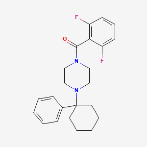 molecular formula C23H26F2N2O B11480858 1-(2,6-Difluorobenzoyl)-4-(1-phenylcyclohexyl)piperazine 