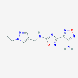 1,2,4-Oxadiazol-5-amine, 3-(4-amino-1,2,5-oxadiazol-3-yl)-N-[(1-ethyl-1H-pyrazol-4-yl)methyl]-