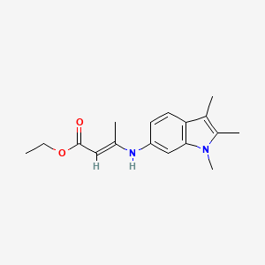 ethyl (2E)-3-[(1,2,3-trimethyl-1H-indol-6-yl)amino]but-2-enoate